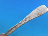 Lap Over Acid Etched by Tiffany Sterling Silver Regular Fork Swallow Bird 7 1/4"