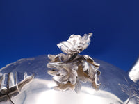 Elkington English Victorian Sterling Silver Tea Pot 3-D Finial Chased (#8437)