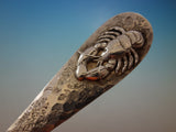 Durgin Sterling Art Silver Fish Serving Fork Applied Lobster Aesthetic 10 3/4"