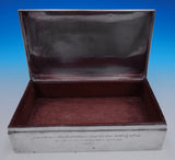 Deco Style Sterling Silver Cigarette Case / Box w/Enamel Wood #105 31609 (#8936)