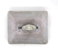14k Vintage .12ct Genuine Natural Diamond Engagement Ring (#J5420)