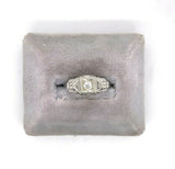 14k Vintage .12ct Genuine Natural Diamond Engagement Ring (#J5420)