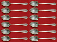 William and Mary by Lunt Sterling Silver Grapefruit Sp Custom Set 12 pcs Fluted