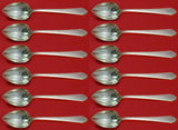 William and Mary by Lunt Sterling Silver Grapefruit Sp Custom Set 12 pcs Fluted