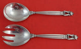 Acorn by Georg Jensen Sterling Silver Salad Serving Set 2pc FH All Sterling 8"