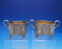 Lotus by Whiting Sterling Silver Sugar Creamer Set 2pc #402 Art Nouveau (#4345)