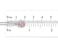 14k White Gold Pear Shaped Pink .58ct Genuine Natural Morganite Pendant (#J6470)