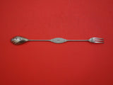 Coin Silver by Albert Coles Olive Spoon /fork combination GW brite-cut  9 5/8"