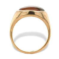 14k Yellow Gold Men's Genuine Natural Agate Ring Size 6.75 Jewelry (#J7244)