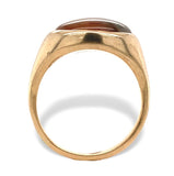 14k Yellow Gold Men's Genuine Natural Agate Ring Size 6.75 Jewelry (#J7244)
