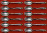 Decor by Gorham Sterling Silver Teaspoon Set 12 Pieces 6"