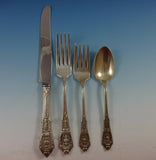 Rose Point by Wallace Sterling Silver Flatware Set For 8 Service 59 Pieces