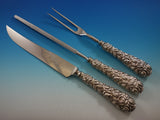 Baltimore Rose by Schofield Repousse Sterling Silver Flatware Set Service 106 pc