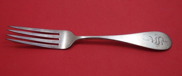 Vanderslice Coin Silver Dinner Fork Plain Rounded 8"