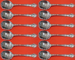 English Gadroon by Gorham Sterling Silver Cream Soup Spoon Set 12 pieces 6 1/4"