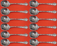 English Gadroon by Gorham Sterling Silver Cream Soup Spoon Set 12 pieces 6 1/4"