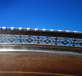 Beaded by Goodnow and Jenks Sterling Silver and Multi-Wood Tray 20 1/2" (#5590)