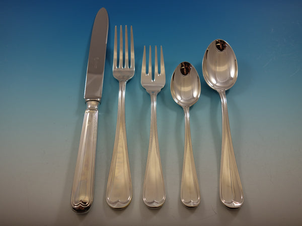 Mauriziano by Schiavon Italy Sterling Silver Flatware Set 8 Dinner 40 pcs New