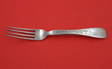 Lap Over Edge Acid Etched By Tiffany Sterling Regular Fork w/ flower  7"