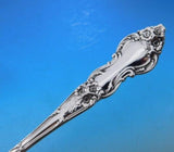 Meadow Rose by Wallace Sterling Silver Fish Serving Fork Small Fluted 7 3/4"
