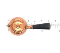 Antique Measuring Tape Copper Pot Form with Ebony Handle 1 1/4