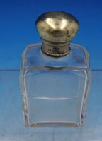 English Victorian Sterling Silver & Glass Dresser Jar Rectangle London (#6633)