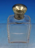 English Victorian Sterling Silver & Glass Dresser Jar Rectangle London (#6633)