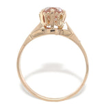 10k Rosey Yellow Gold .56ct Genuine Natural Morganite Ring Size 5.75 (#J7449)