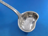 Lap Over Acid Etched Tiffany Sterling Silver Gravy Ladle Leaves Berries 7 1/4"