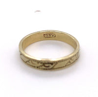 10k Yellow Gold Engraved Baby Ring Size 0.75 Jewelry (#J5723)