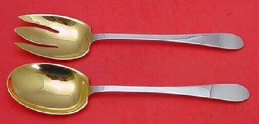 Salem by Tiffany and Co Sterling Silver Salad Serving Set Gold Washed 2pc