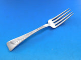 Lap Over Edge Acid Etched by Tiffany Sterling Regular Fork Lily of the Valley