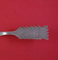 Sami Scandinavian Swedish .830 Silver Pie Server BC w/ Reindeer People Skis GW