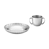 Bernadotte by Georg Jensen Stainless Steel Child Set Deep Plate & Cup - Vtg NOS