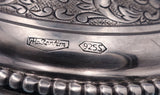 Italian Sterling Silver Goblet with beaded floral & engraved design (#8370)