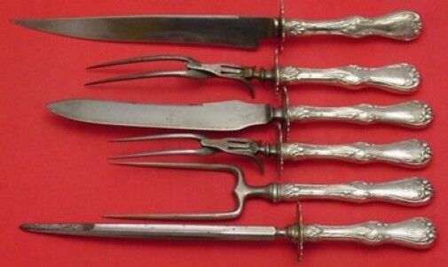Duke of York by Whiting Sterling Silver Roast Carving Set 6pc HHWS Heirloom