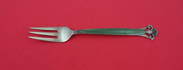 Cloister by Th. Marthinsen Sterling Dessert Fork enameled green 6"