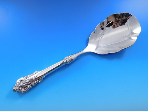 Grande Baroque by Wallace Sterling Silver Rice Spoon Scalloped HH WS Custom Made