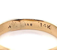 14k Yellow Gold Wedding Band Ring Jewelry with White Gold (#J5730)