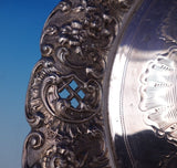 Vincenz Carl Dub Austrian .800 Silver Tray Oval Pierced Lattice Flowers #6813-2