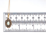14k Gold Oval Genuine Natural Opal Pendant with Pierced Scrollwork (#J6226)