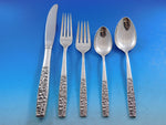 Contessina by Towle Sterling Silver Floral Flatware Set For 12 Service 67 Pieces