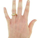 10k Yellow Gold 1ct Genuine Natural Precious Topaz Ring with Diamonds (#J684)