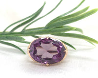 14k Rose Gold Ring with a Color Changing Synthetic Lab-Created Stone (#J7222)