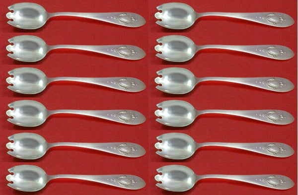 Mount Vernon by Lunt Sterling Silver Ice Cream Dessert Fork Set 12 pcs 6" Custom