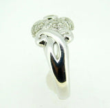 18k White Gold Genuine Natural Diamond Flower Ring 3/4ct (#J1778)
