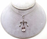 14k Gold 1.87ct Genuine Natural Morganite Chandelier Pendant (#J3760)