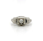 14k Vintage .12ct Genuine Natural Diamond Engagement Ring (#J5420)