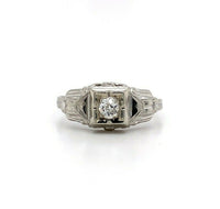 14k Vintage .12ct Genuine Natural Diamond Engagement Ring (#J5420)