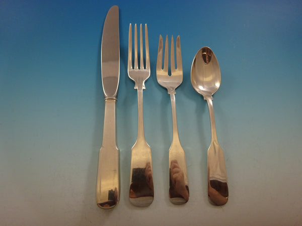 Old English Tipt by Gorham Sterling Silver Flatware Set For 8 Service 32pc Place